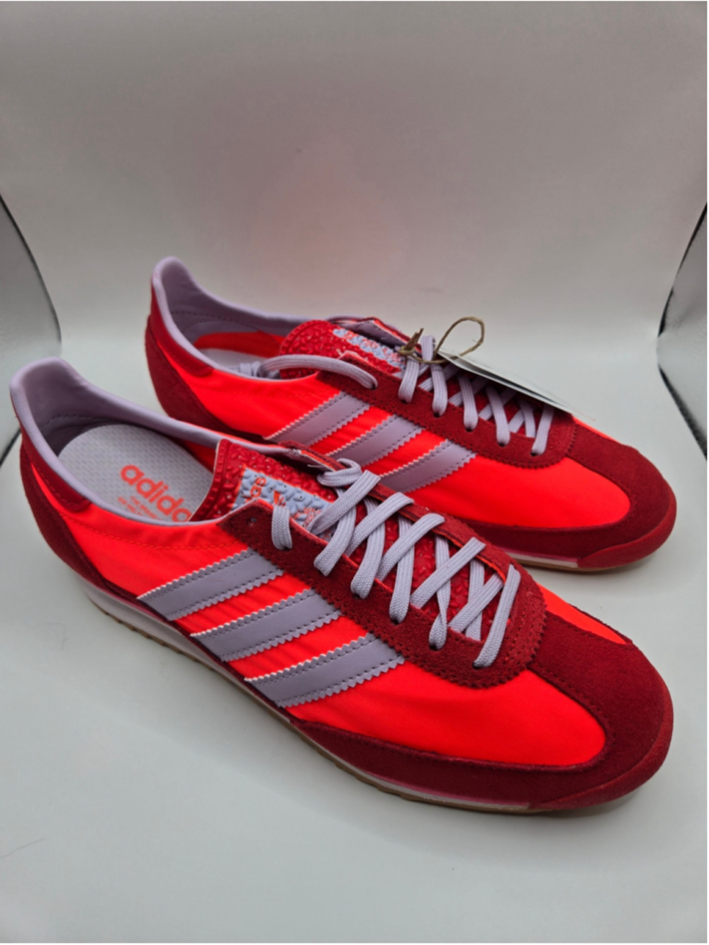 Women's Adidas Sneakers Red and Bright pink/orange size 8 - Picture 2 of 9